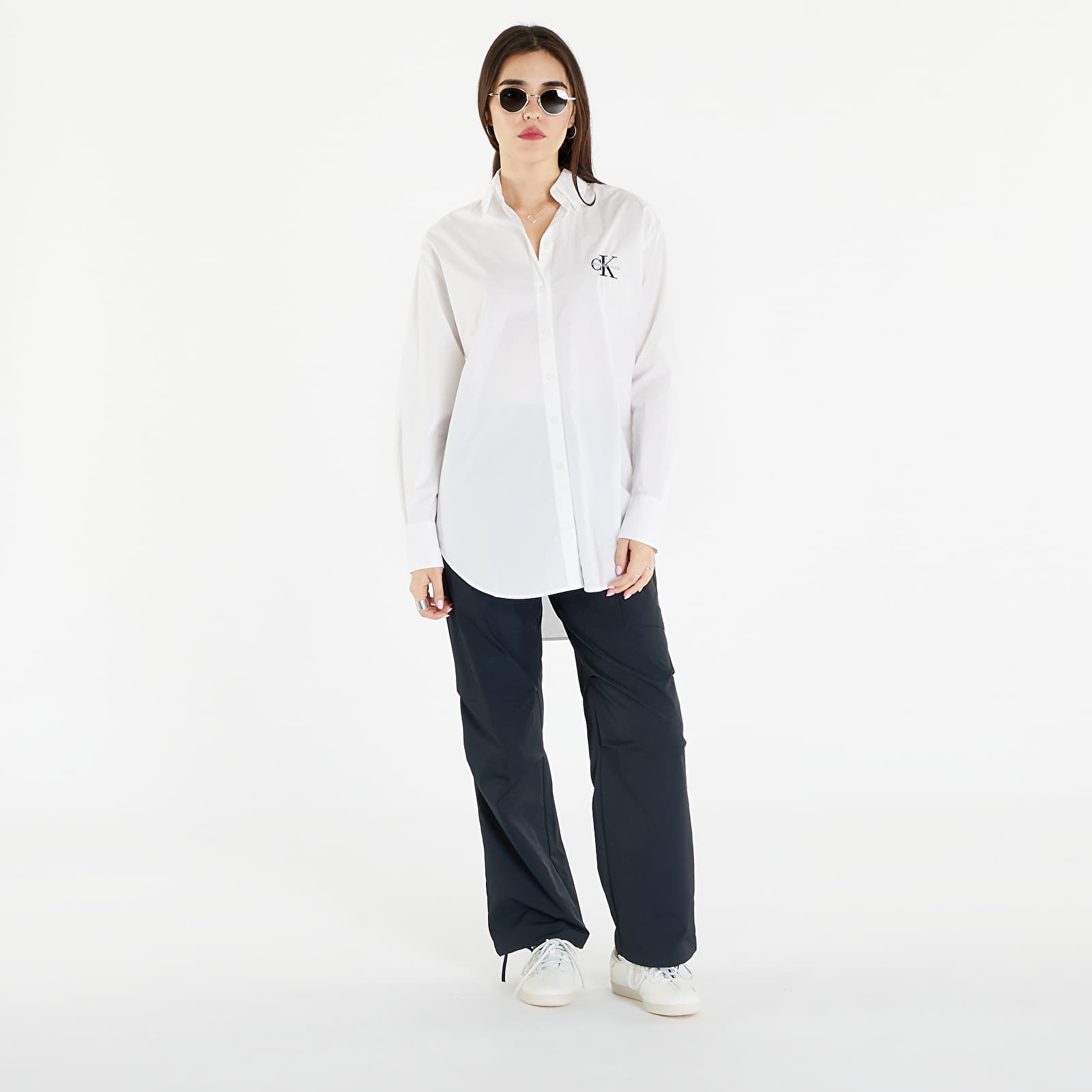 Πουκάμισα Calvin Klein Jeans Loose Monologo Shirt White