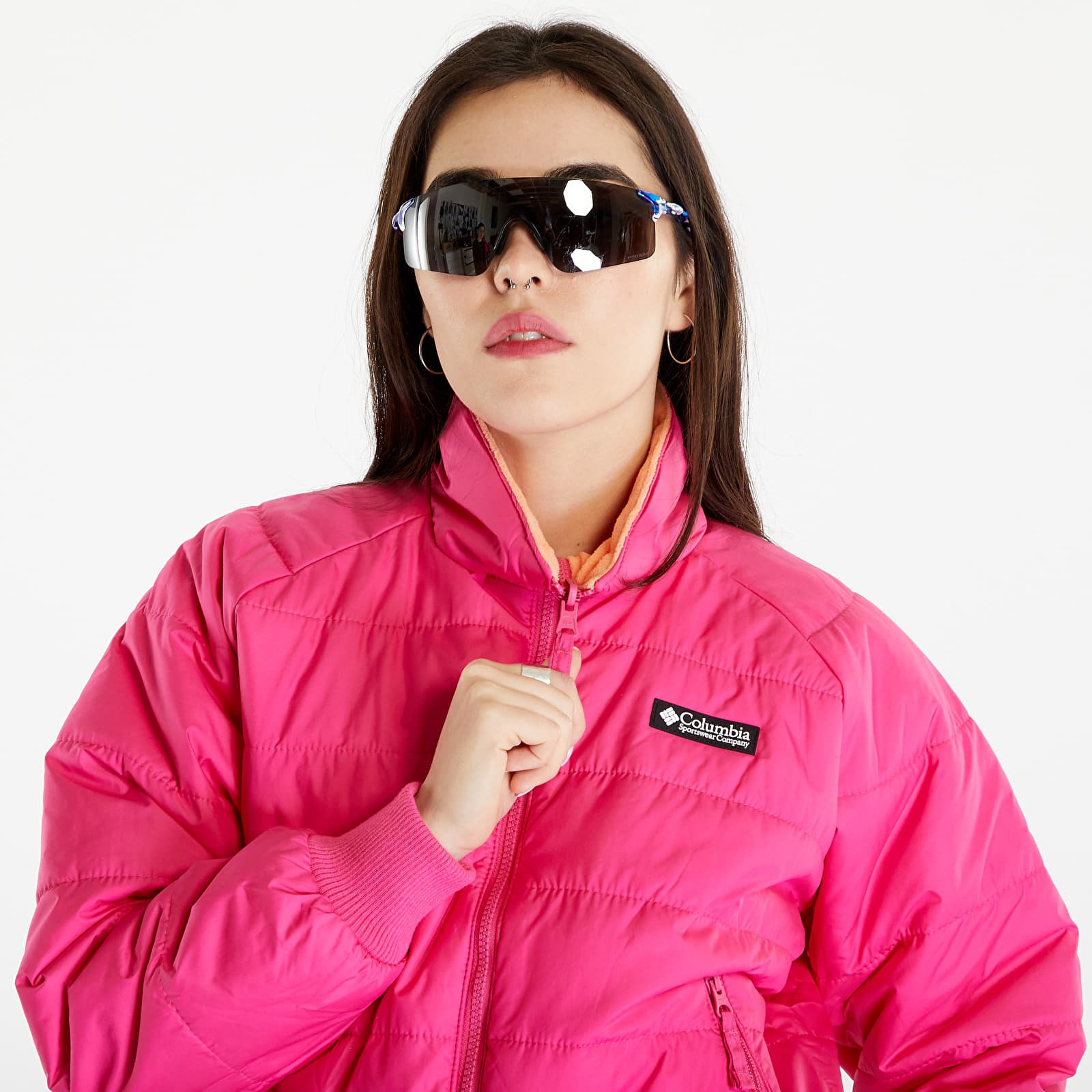 Bundy Columbia Wintertrainer™ 3-in-1 Interchange Waterproof Jacket Black Woven Nature Print/ Fuchsia Fizz