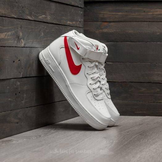 Men s shoes Nike Air Force Mid 07 Sail University Red Footshop