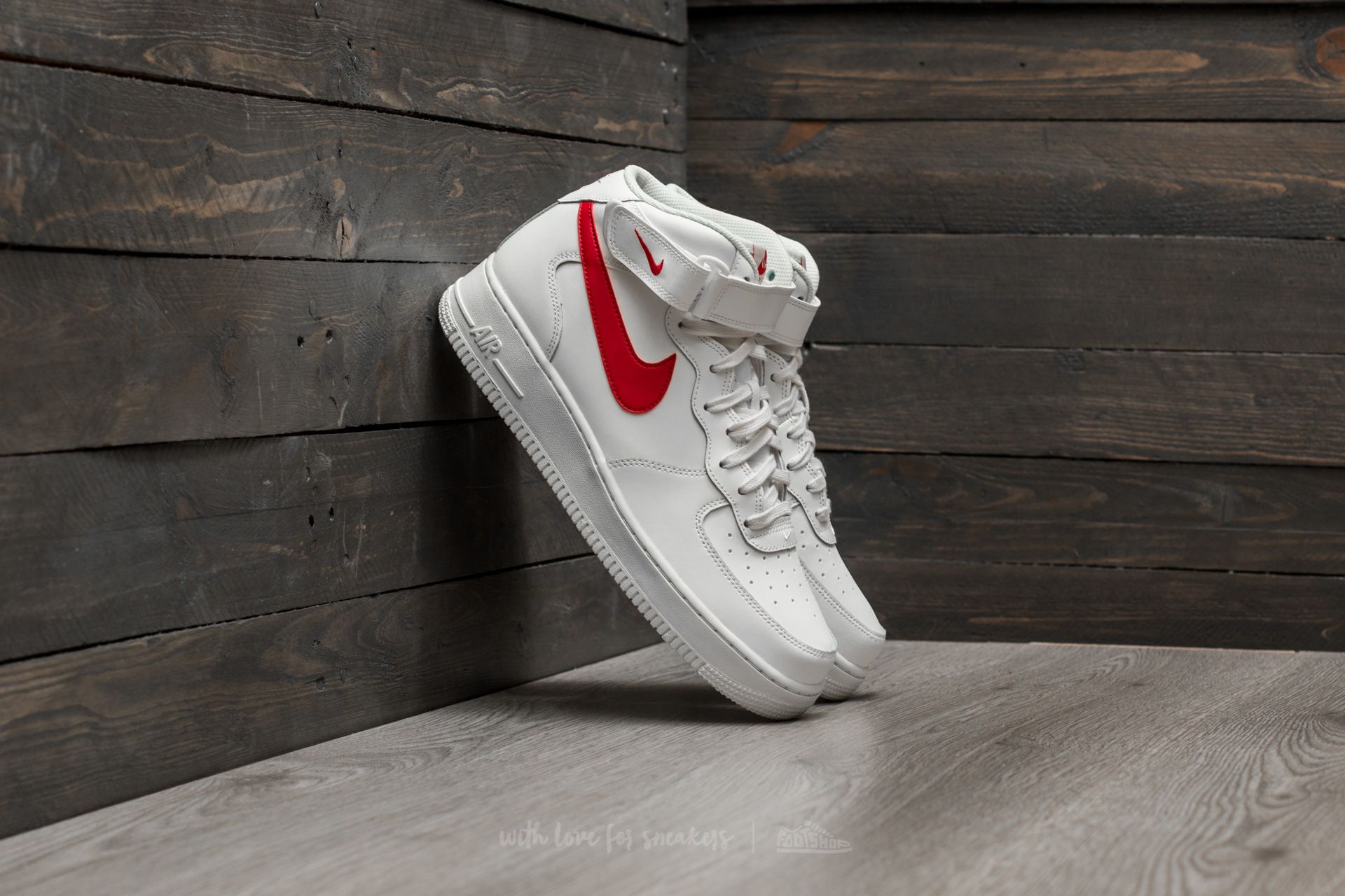 Chaussures et baskets homme Nike Air Force Mid ´07 Sail/ University Red