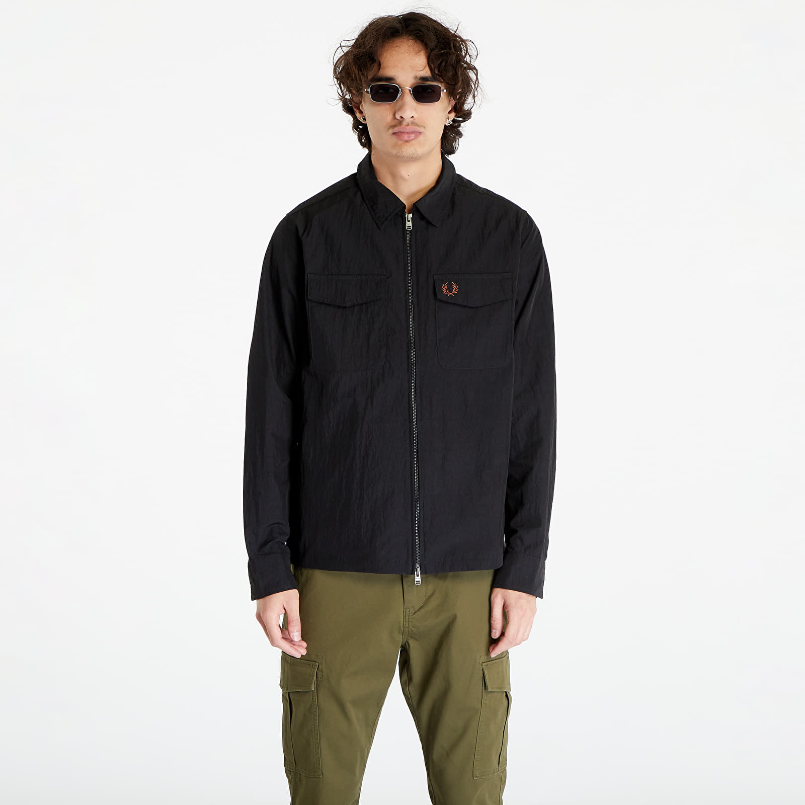 Jackets FRED PERRY Zip Overshirt Black