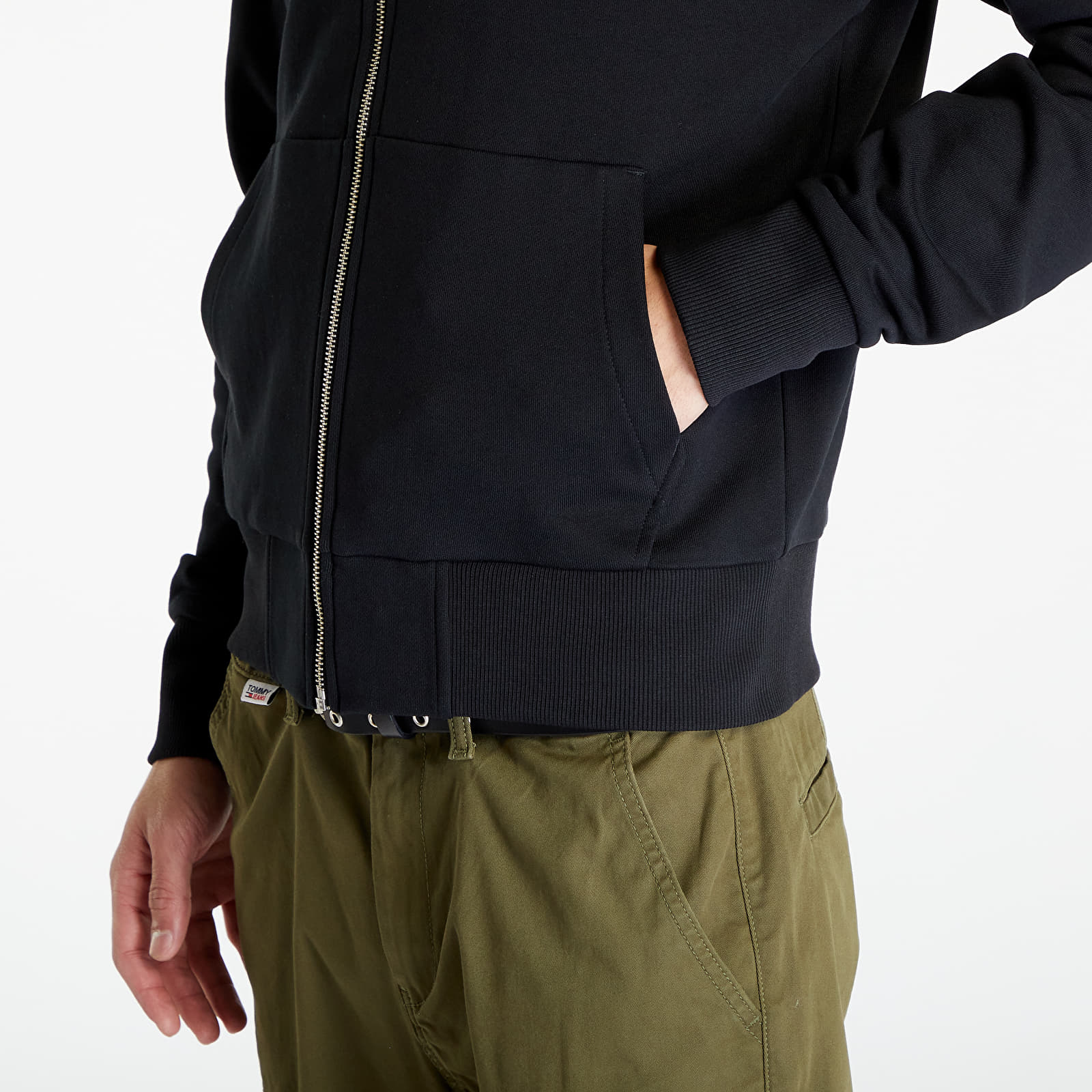Bluzy FRED PERRY Zip Through Sweatshirt Black