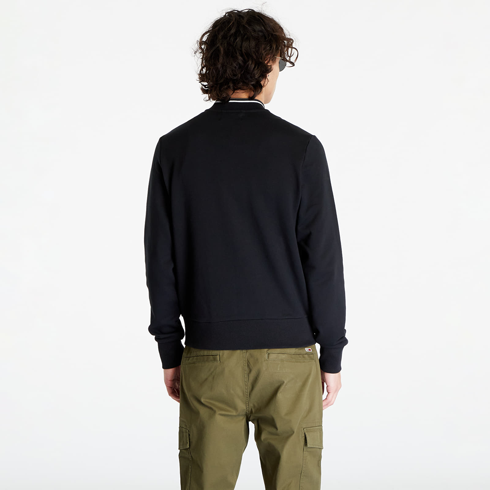 Bluzy FRED PERRY Zip Through Sweatshirt Black