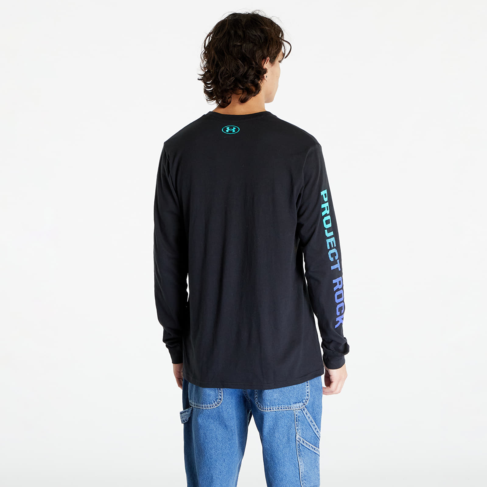 Pólók Under Armour Project Rock Brahma Long Sleeve Tee Black/ Neptune/ Electric Purple