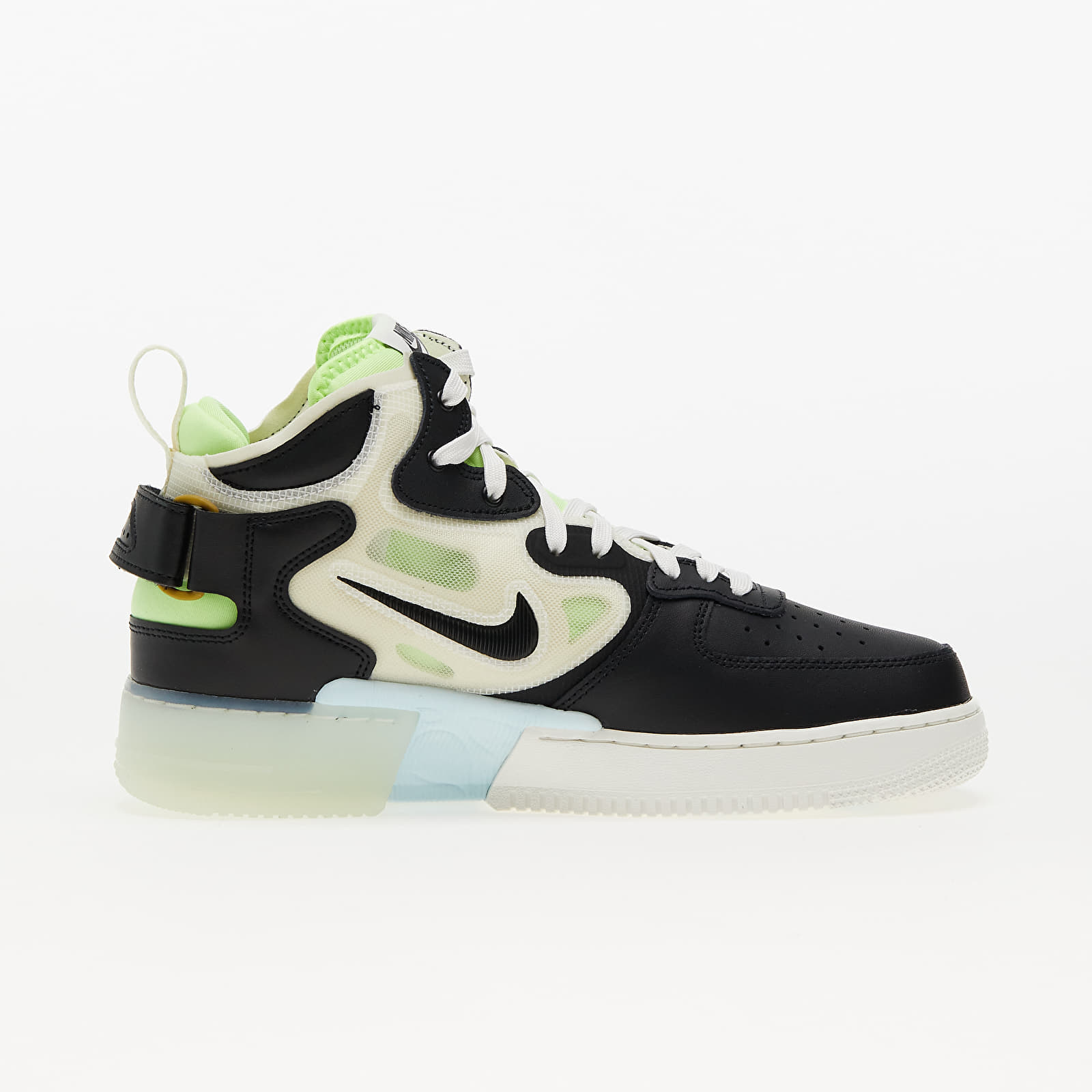 Herren Sneaker und Schuhe Nike Air Force 1 Mid React Sail/ Black-Ghost Green-Glacier Blue