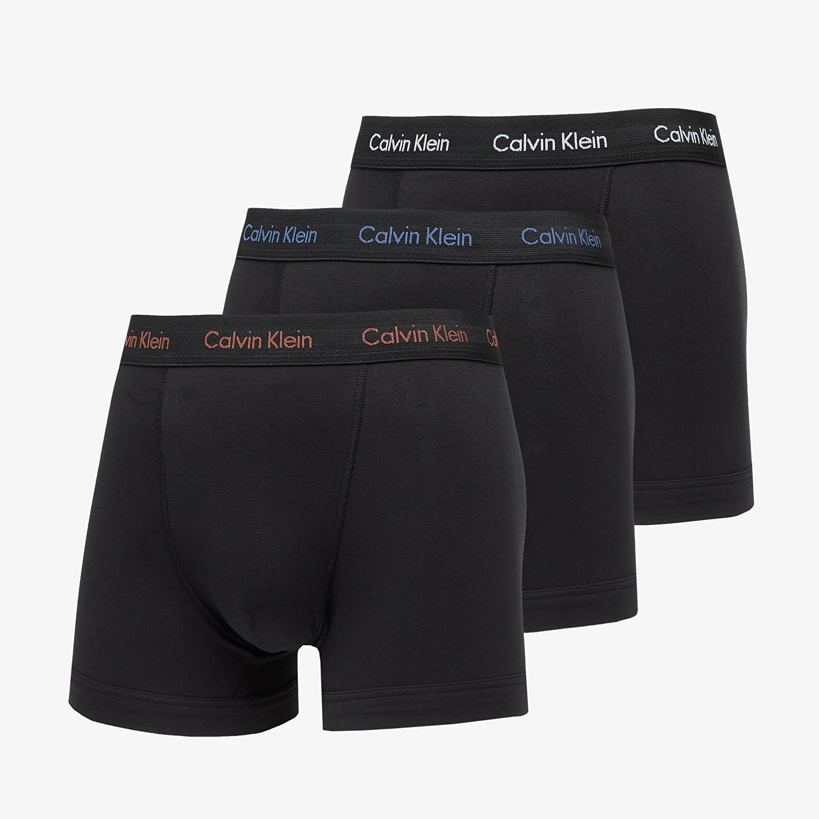 Boxeri Calvin Klein Cotton Stretch Boxer 3-Pack Black/ Maroon/ Skyway/ True Navy Logos