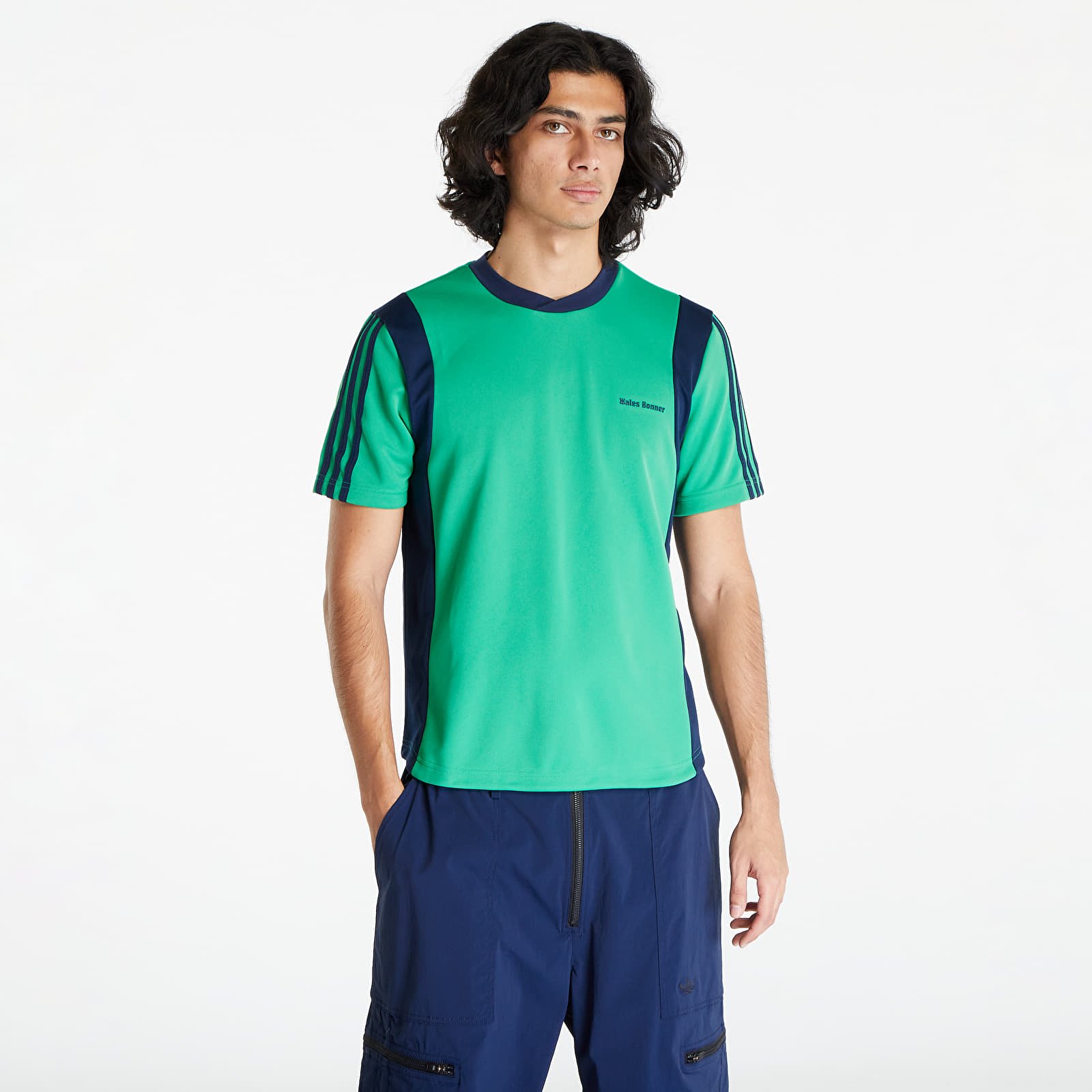 T-shirts adidas x Wales Bonner Fotbal Short Sleeve Tee Green