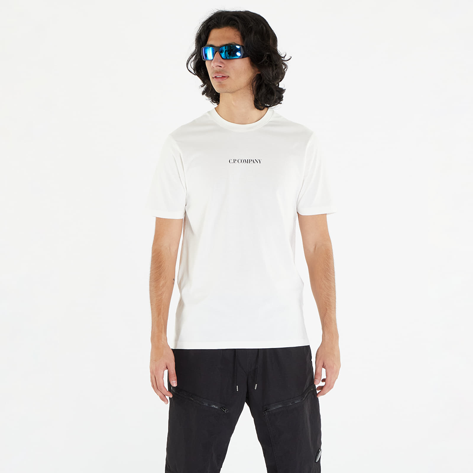 T-shirts C.P. Company Jersey Blurry Logo T-Shirt Gauze White
