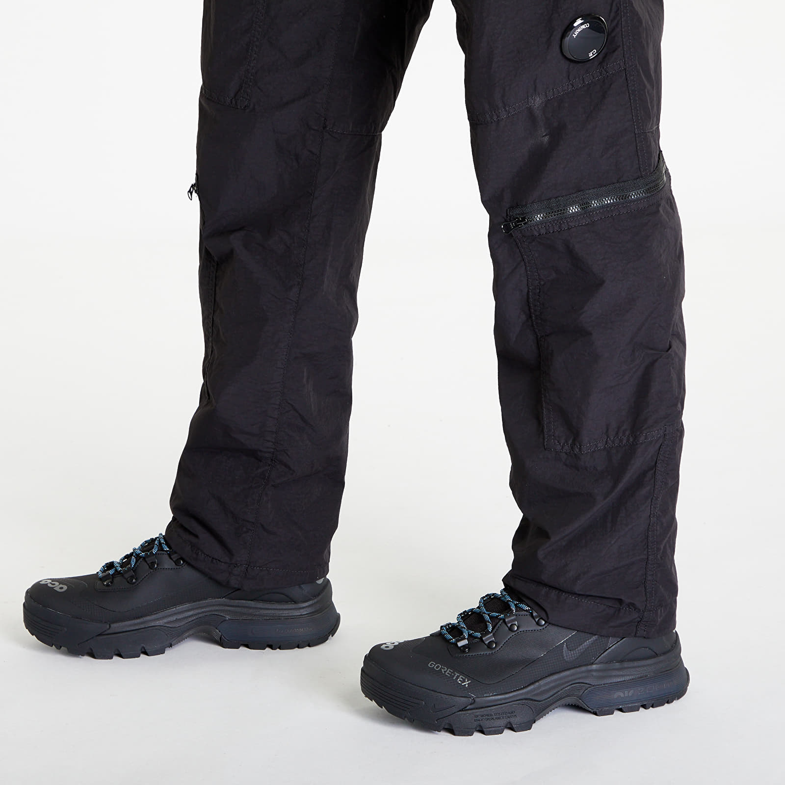 Pants C.P. Company Flatt Nylon Loose Utility Pants Black