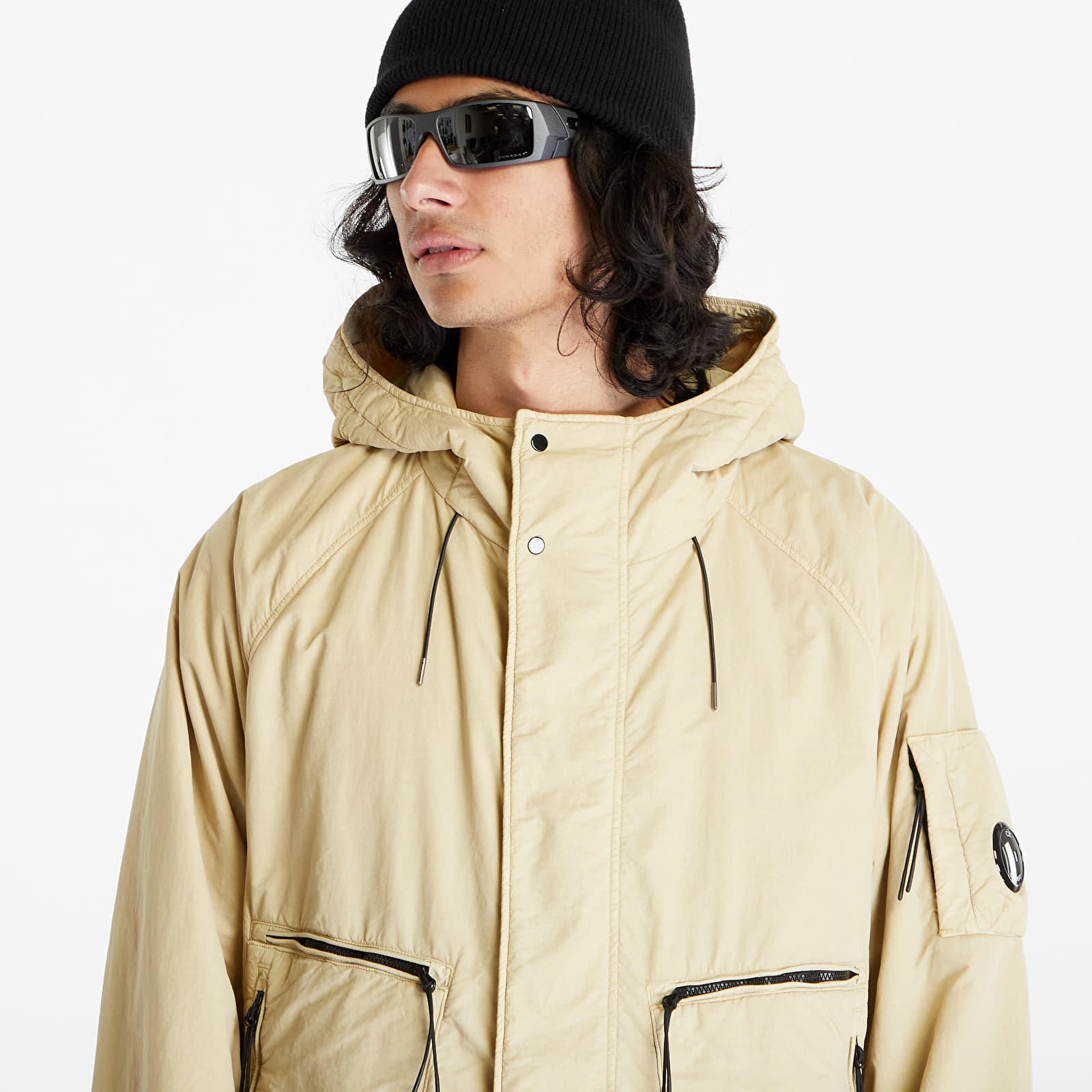 Striukės C.P. Company Flatt Nylon Hooded Jacket Mojave Desert