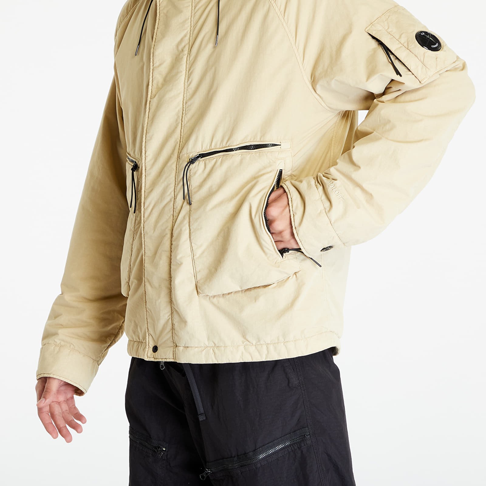 Striukės C.P. Company Flatt Nylon Hooded Jacket Mojave Desert