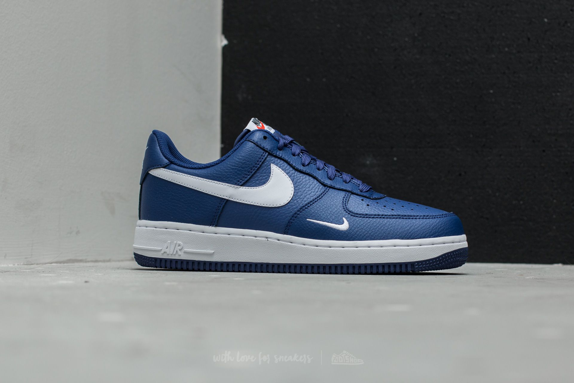 Herresko Nike Air Force 1 Deep Royal Blue/ White-White