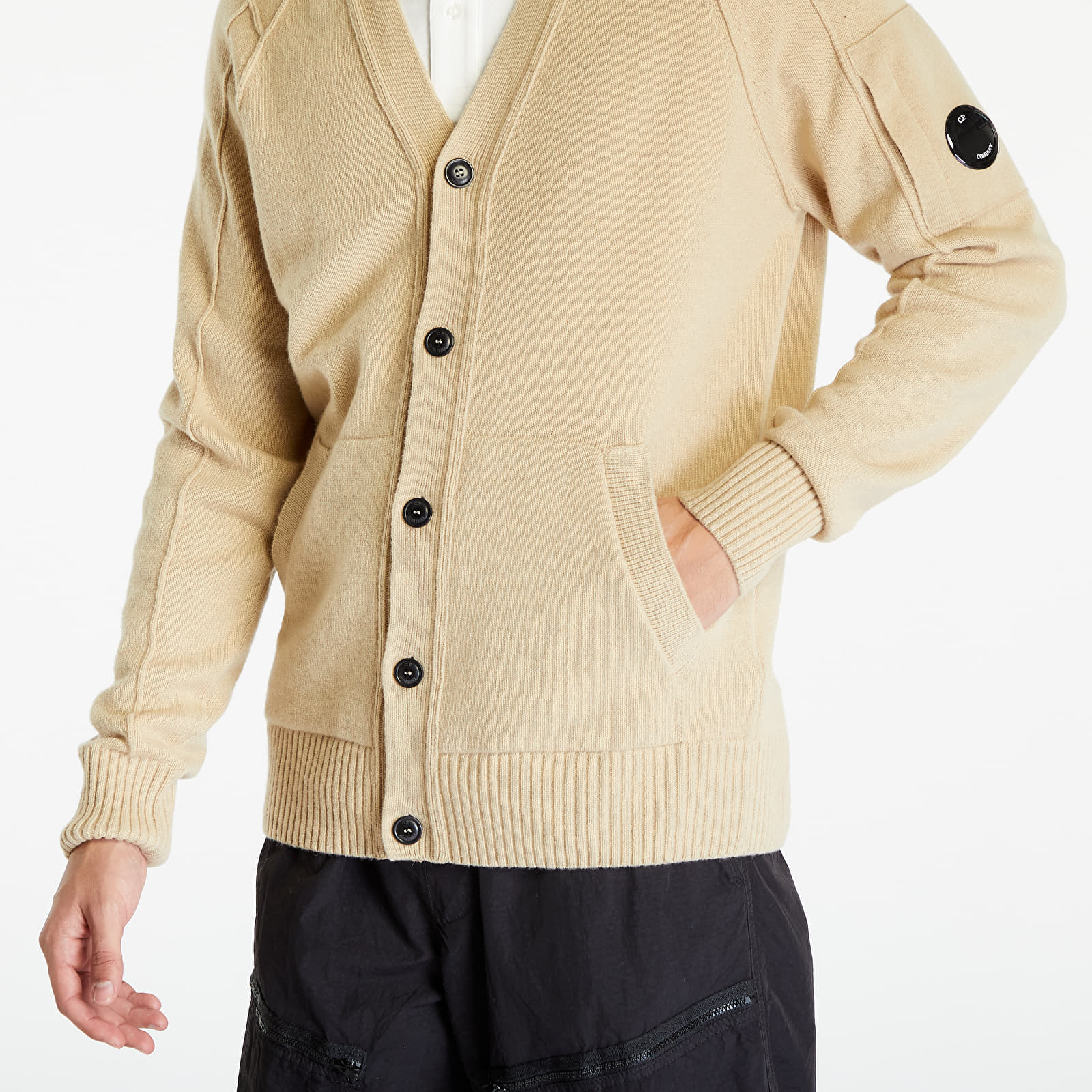 Sweaters C.P. Company Lambswool Cardigan Mojade Desert