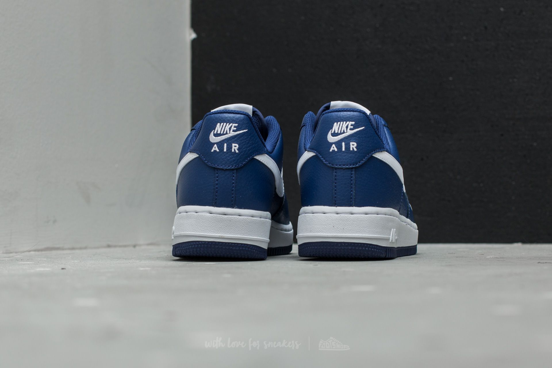 Herresko Nike Air Force 1 Deep Royal Blue/ White-White