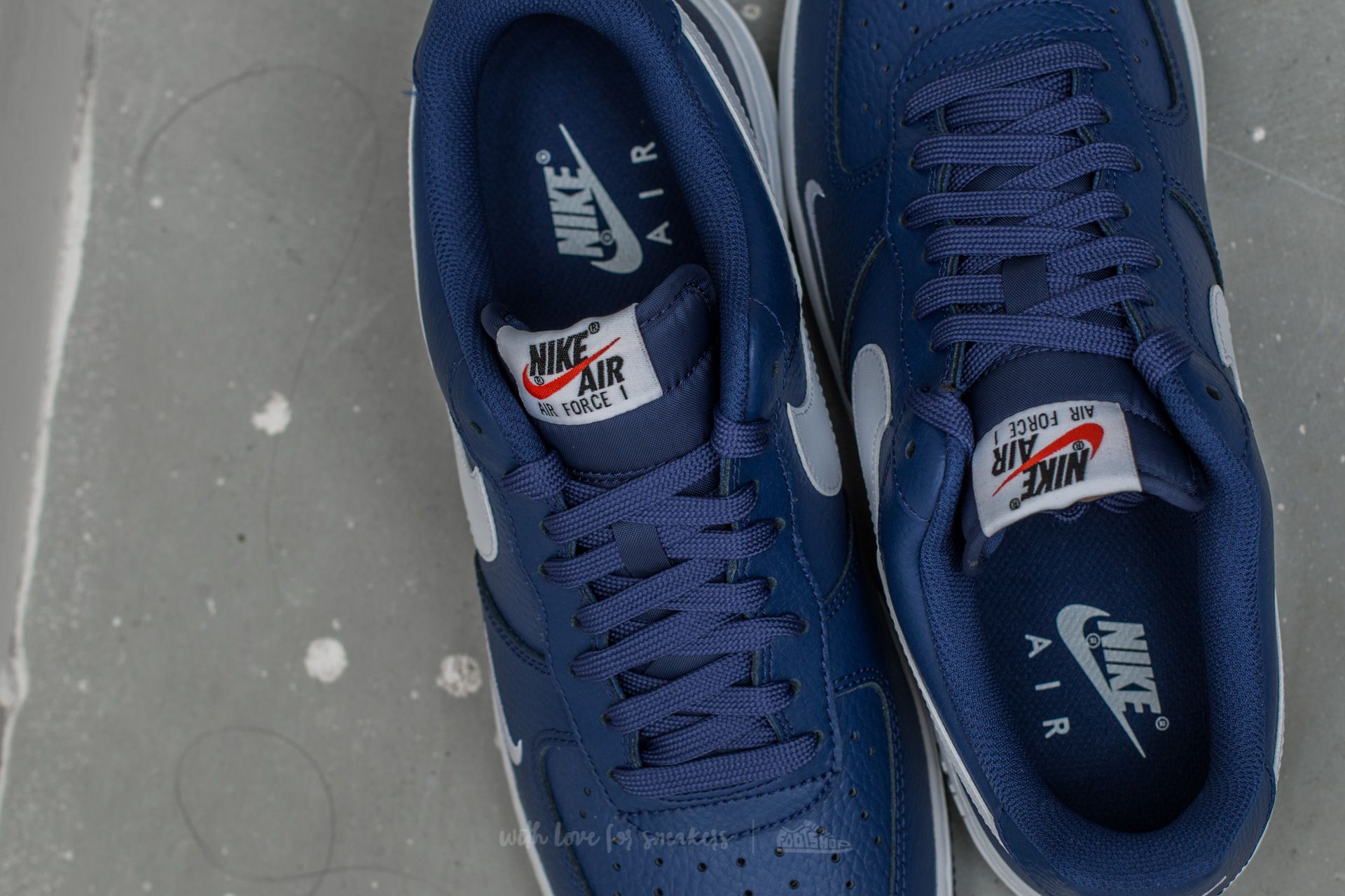 Herresko Nike Air Force 1 Deep Royal Blue/ White-White
