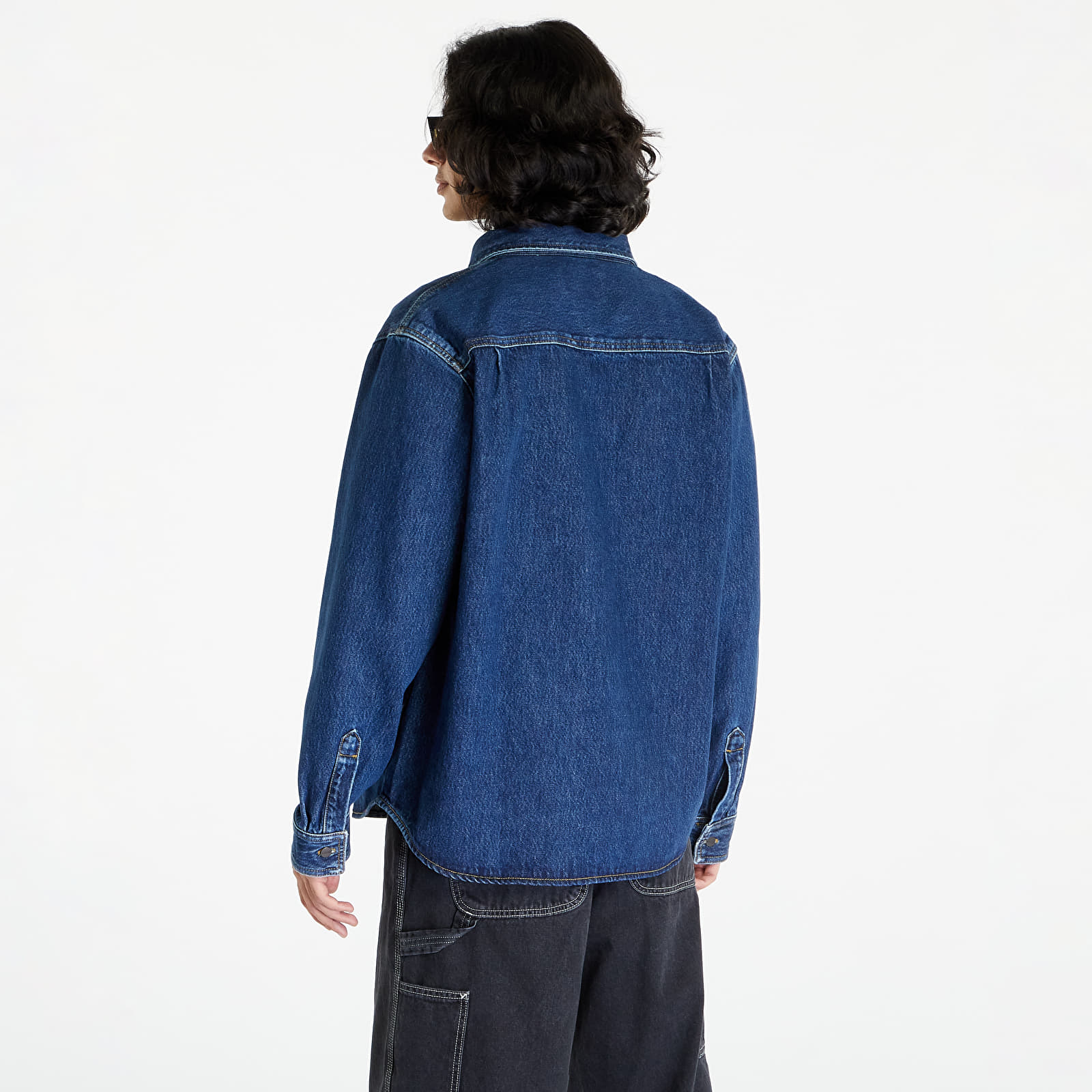 Jacken Carhartt WIP Manny Shirt Jacket Blue Stone Washed