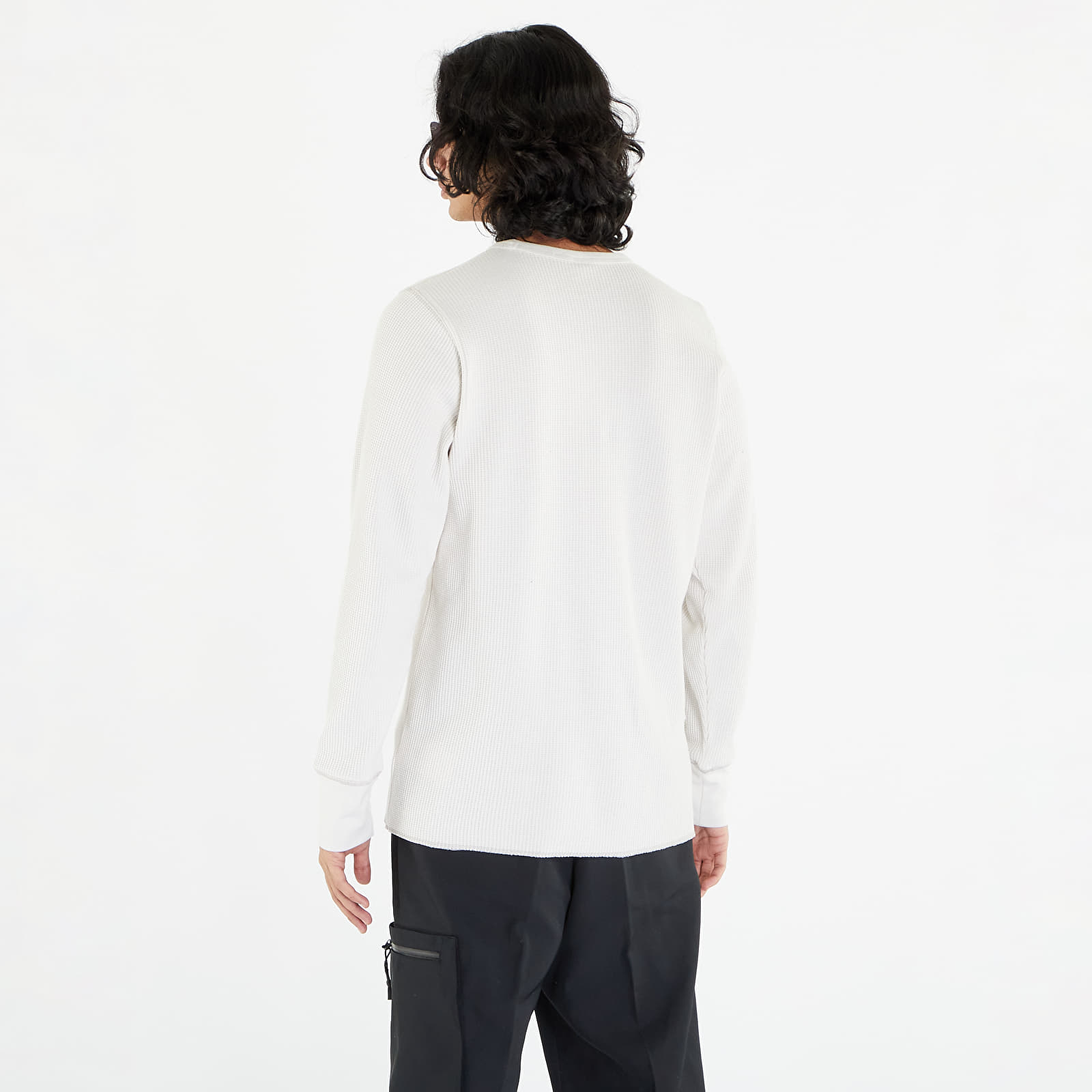 Koszulki Nike Life Men's Long Sleeve Heavyweight Waffle Top Phantom/ Light Iron Ore/ Black