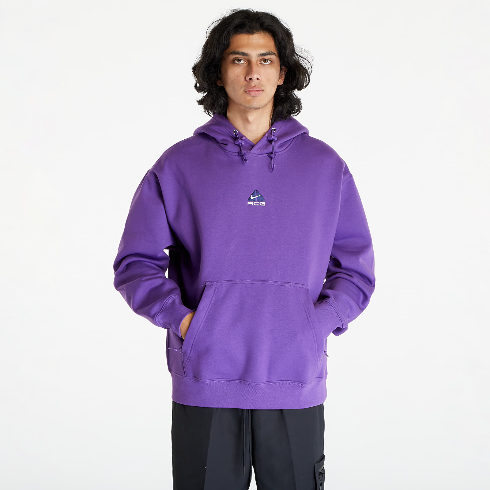 Nike - acg therma-fit fleece pullover hoodie unisex purple cosmos/ summit white