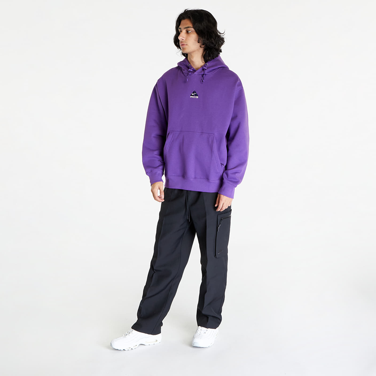 Mikina Nike ACG Therma-FIT Fleece Pullover Hoodie UNISEX Purple Cosmos/ Summit White S.