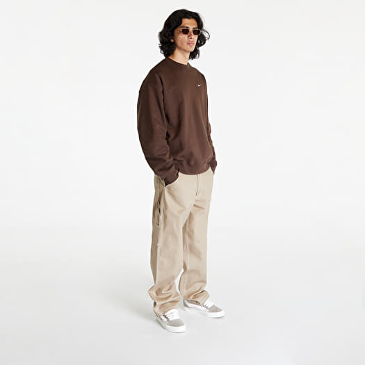 Baroque Brown Oversized Nike Crew Neck Nike Solo Swoosh Fleece