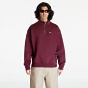 Nike Solo Swoosh Men's 1/4-Zip Top Night Maroon/ White