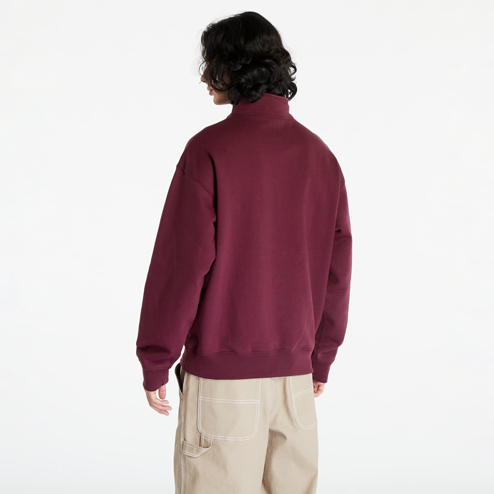 Φούτερ Nike Solo Swoosh Men's 1/4-Zip Top Night Maroon/ White