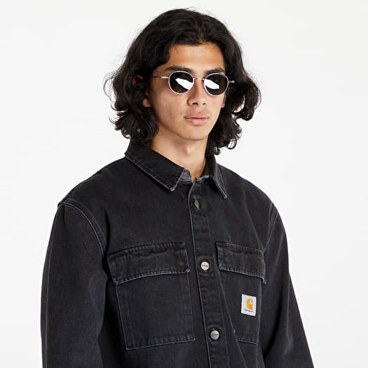 Overshirt Carhartt WIP Manny Shirt Jacket Black Stone Washed