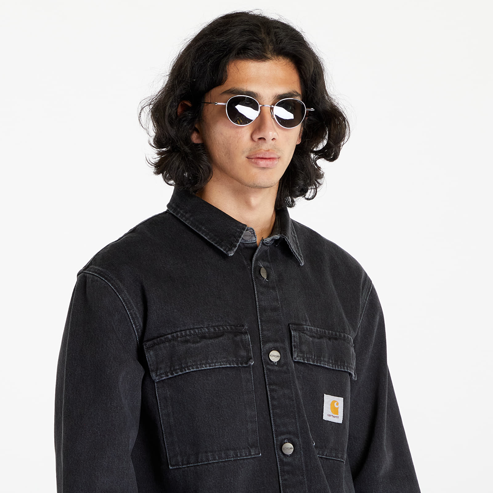Carhartt black denim jacket top