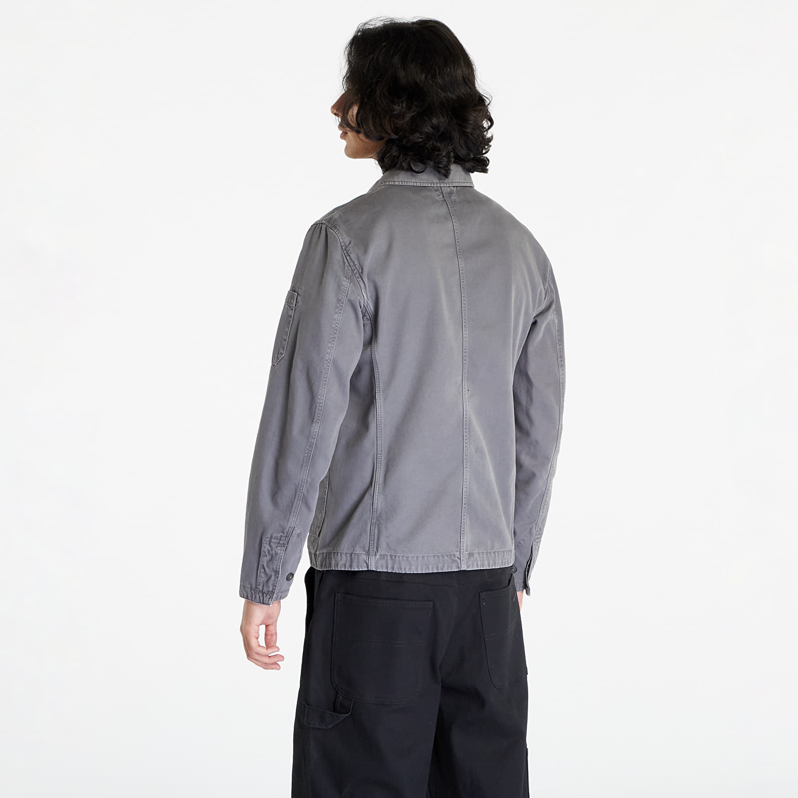 Chemises C.P. Company Military Twill Emerized Workwear Shirt Excalibur Grey