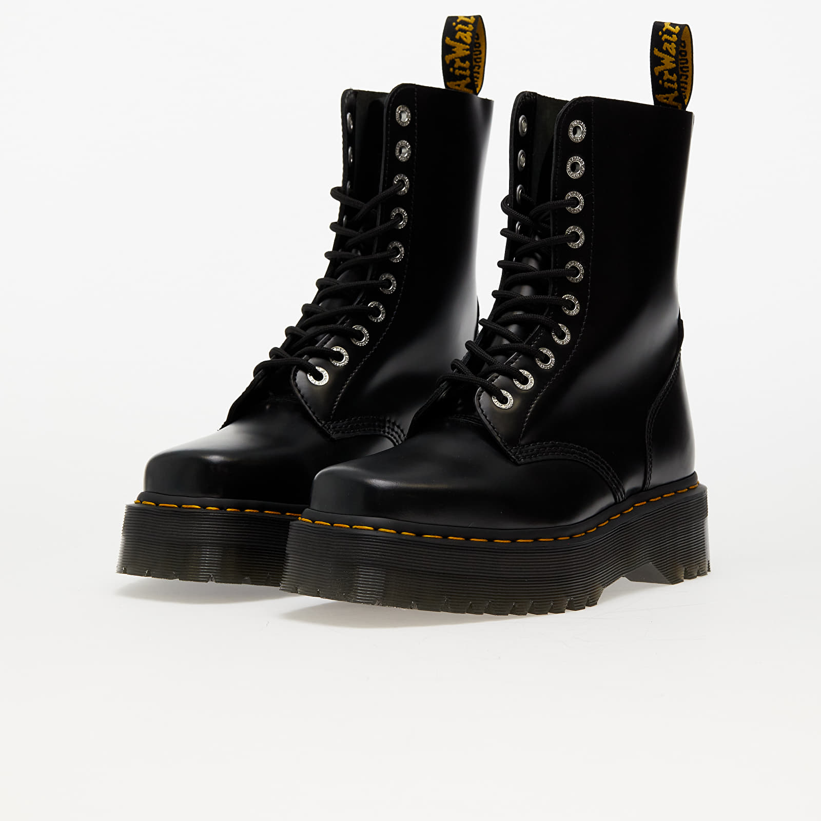 Men s shoes Dr. Martens 1490 Quad Squared Black Polished Smooth Footshop
