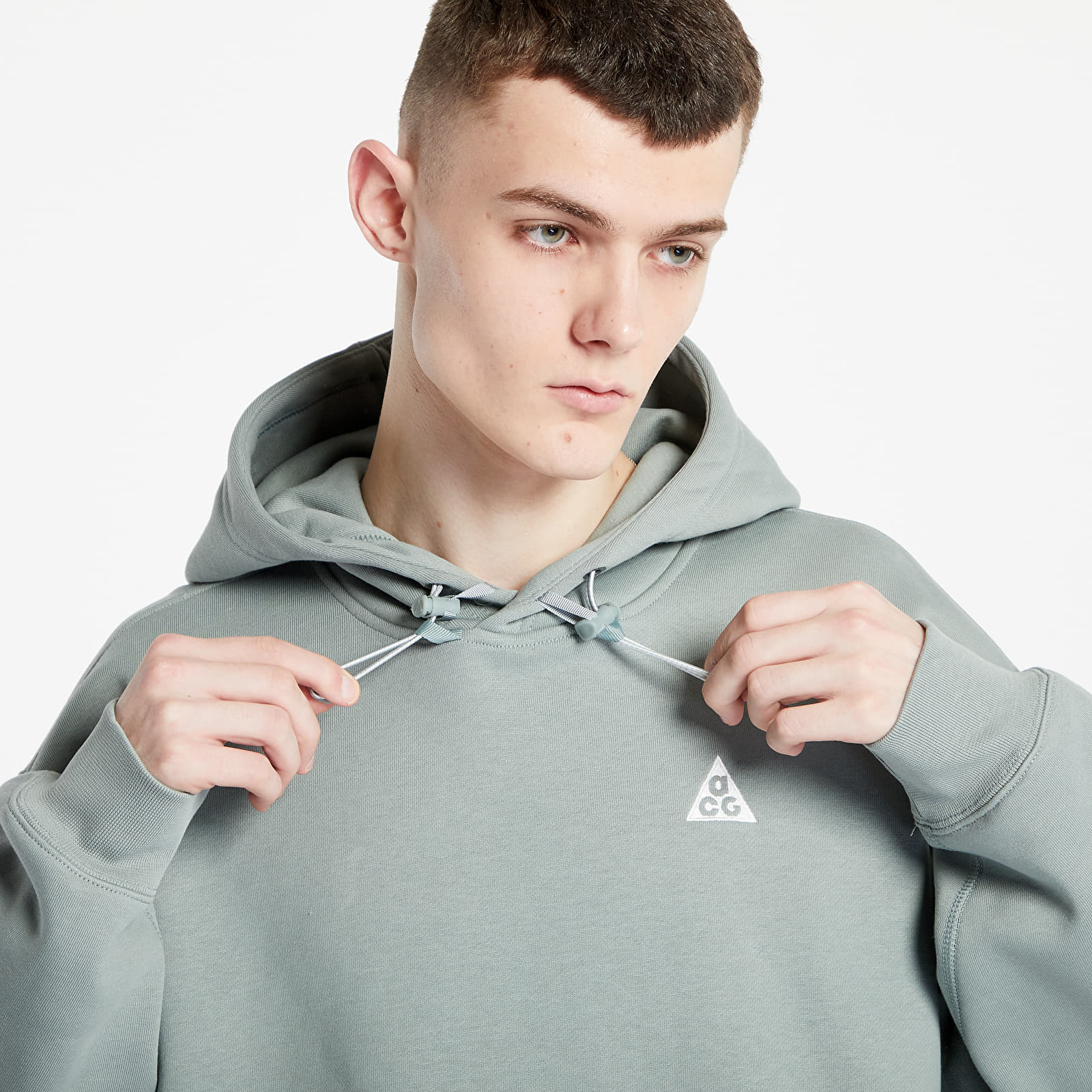 Kapucnis pulóverek és pulcsik Nike ACG Therma-FIT Fleece Pullover Hoodie Mica Green/ Light Silver/ Summit White