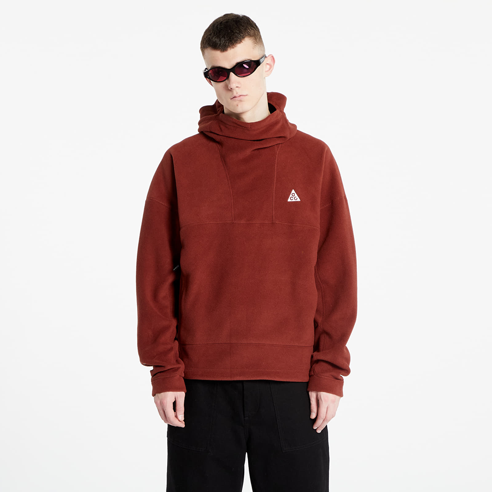 Levně Nike ACG Therma-FIT "Wolf Tree" Pullover Hoodie Brown