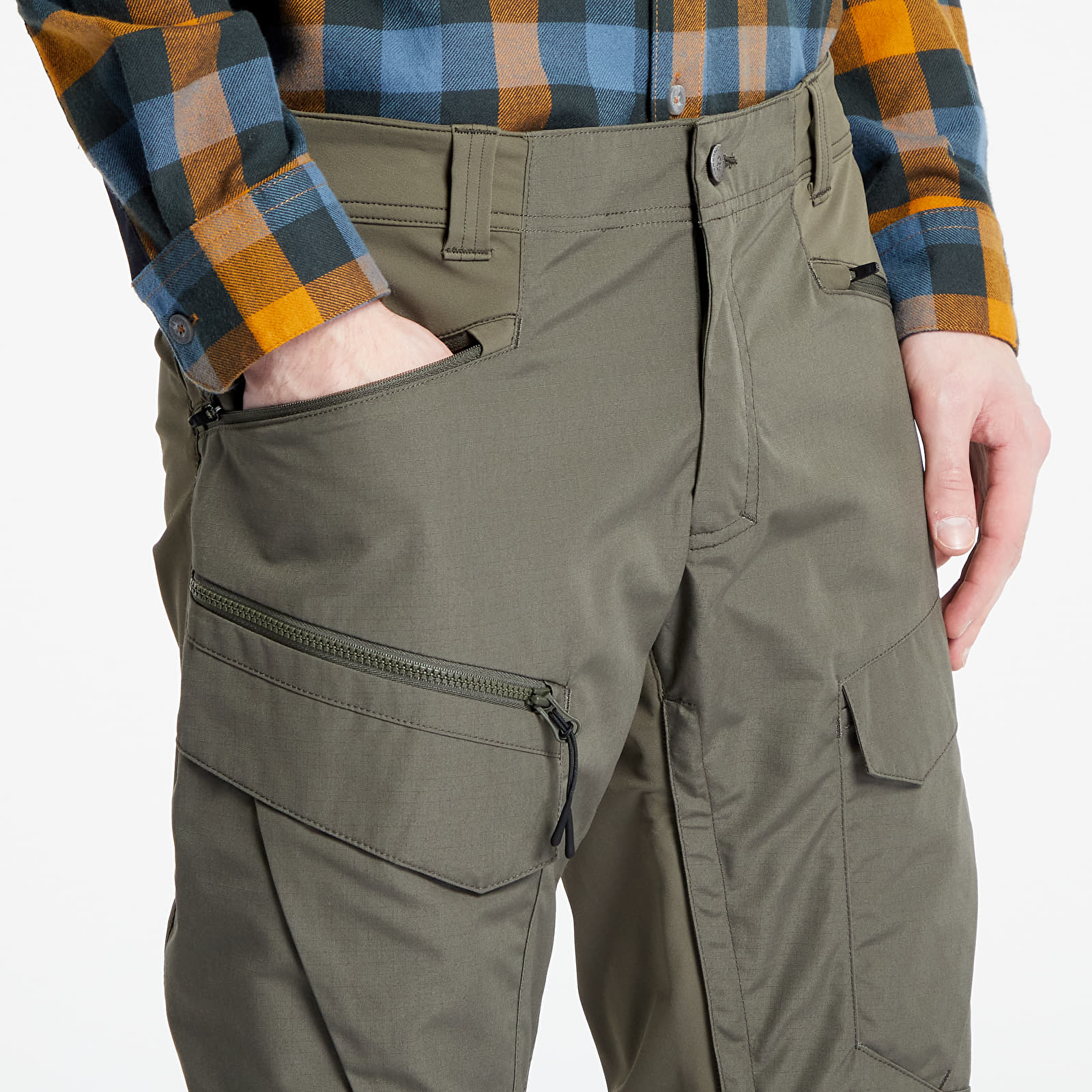 Broeken en spijkerbroeken Lundhags Fulu Cargo Strech Hybrid Pants Forest Green