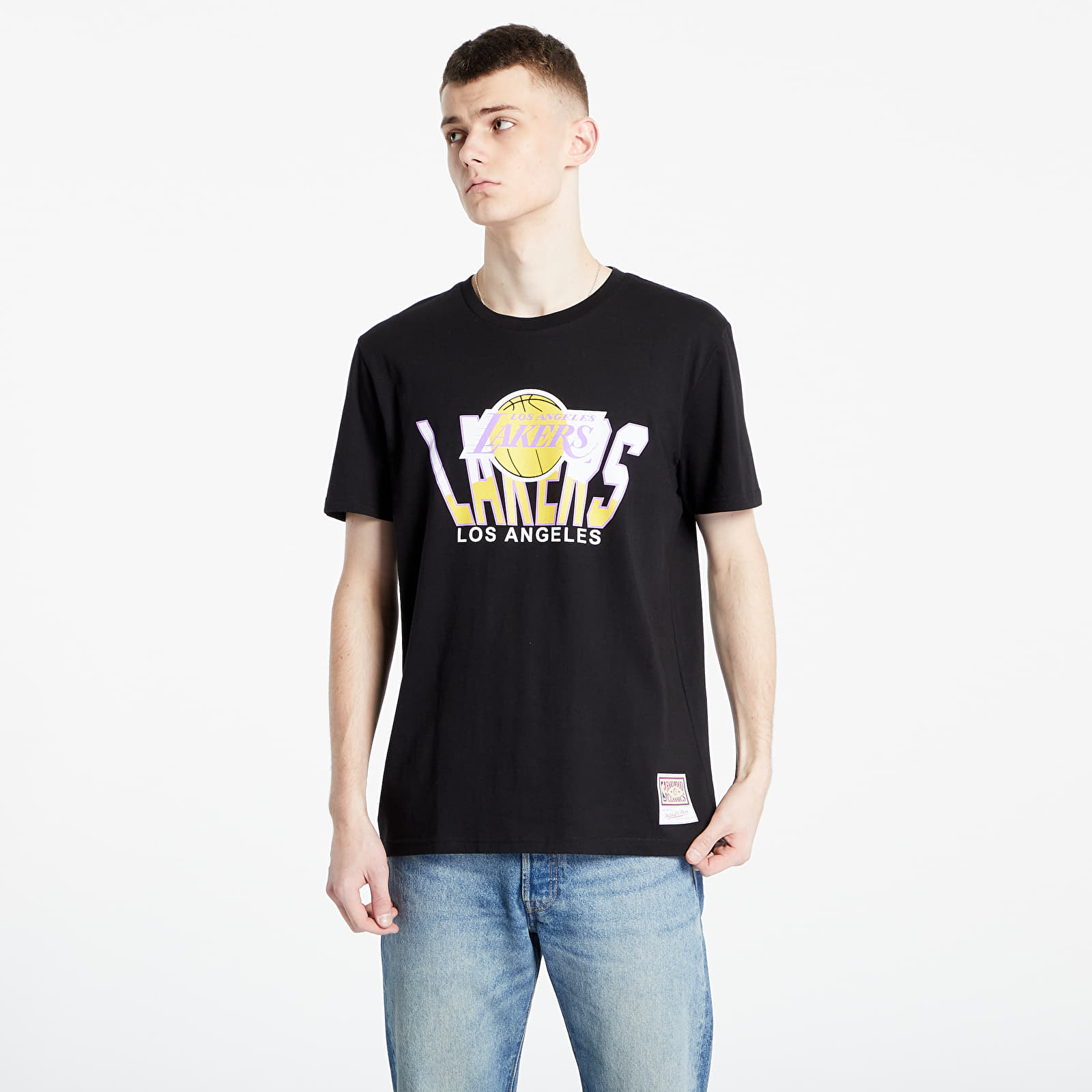 T-shirts Mitchell & Ness NBA Retrodome Tee Los Angeles Lakers Black