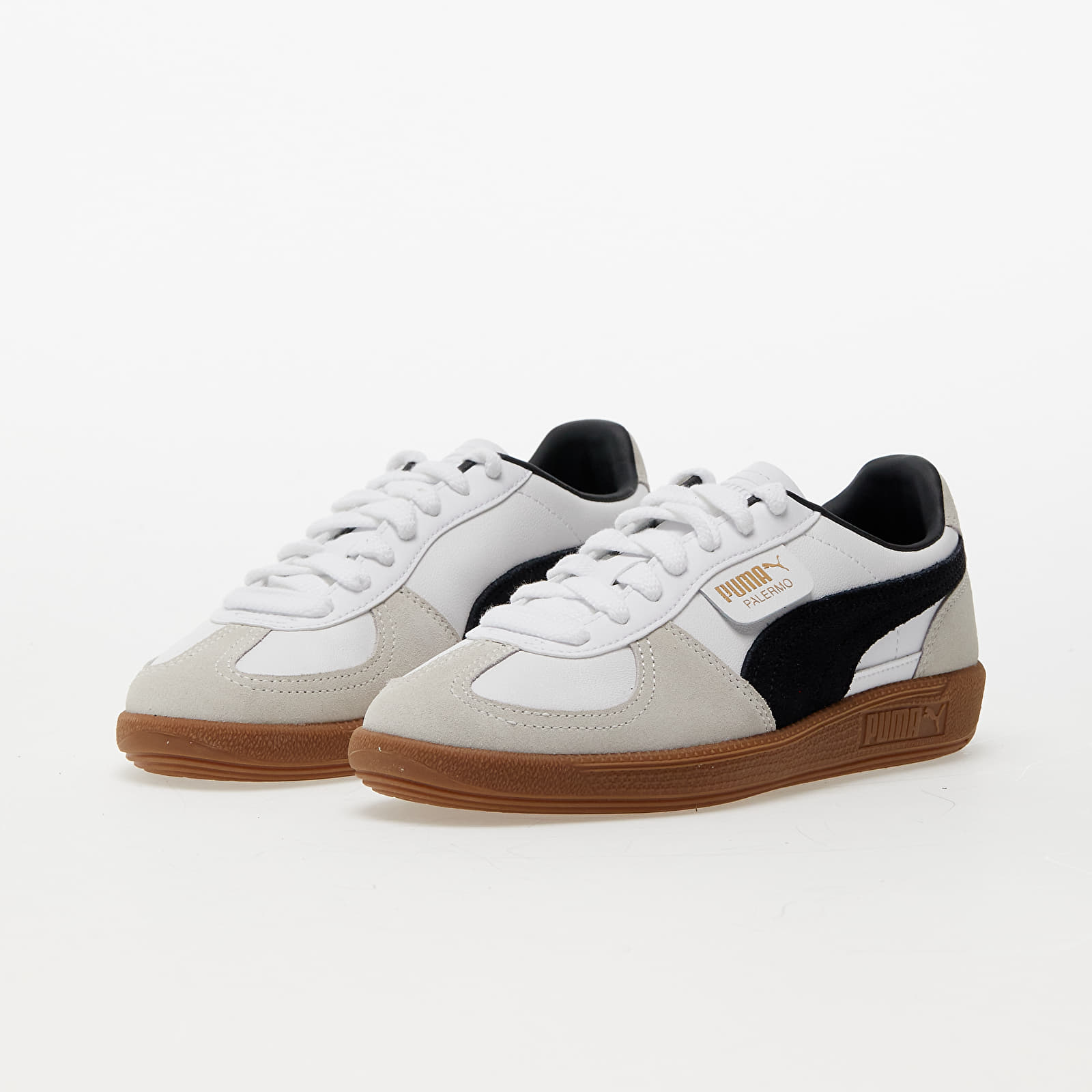 Men's shoes Puma Palermo Leather Puma White-Vapor Gray-Gum