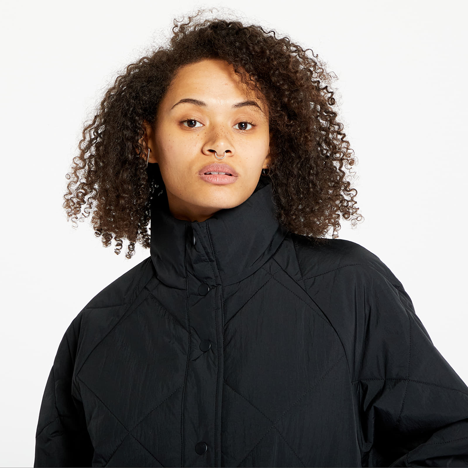 Jacken Tommy Jeans Diamond Quilt Coat Black
