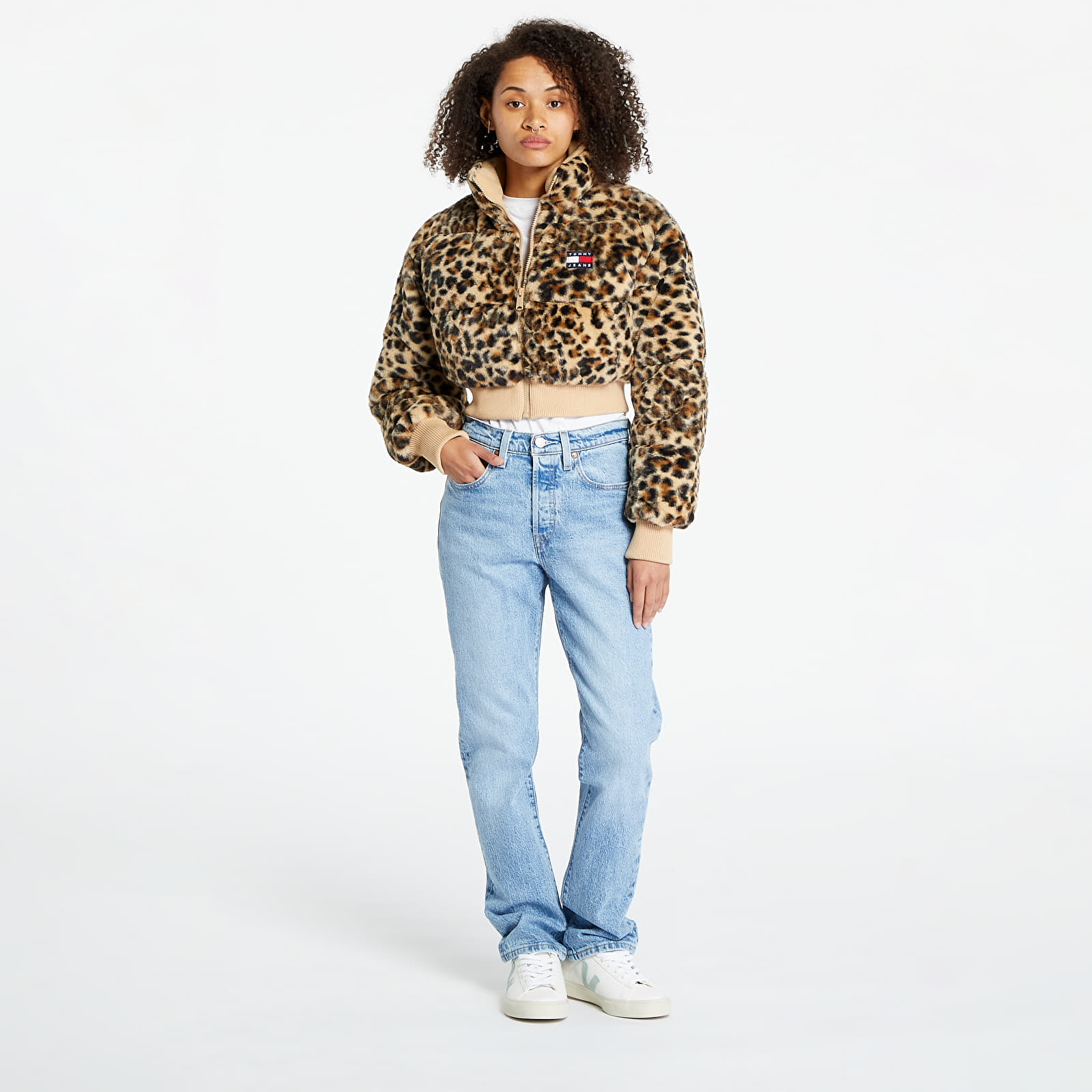 Chaquetas Tommy Jeans Ultra Cropped Leo Jacket Beige