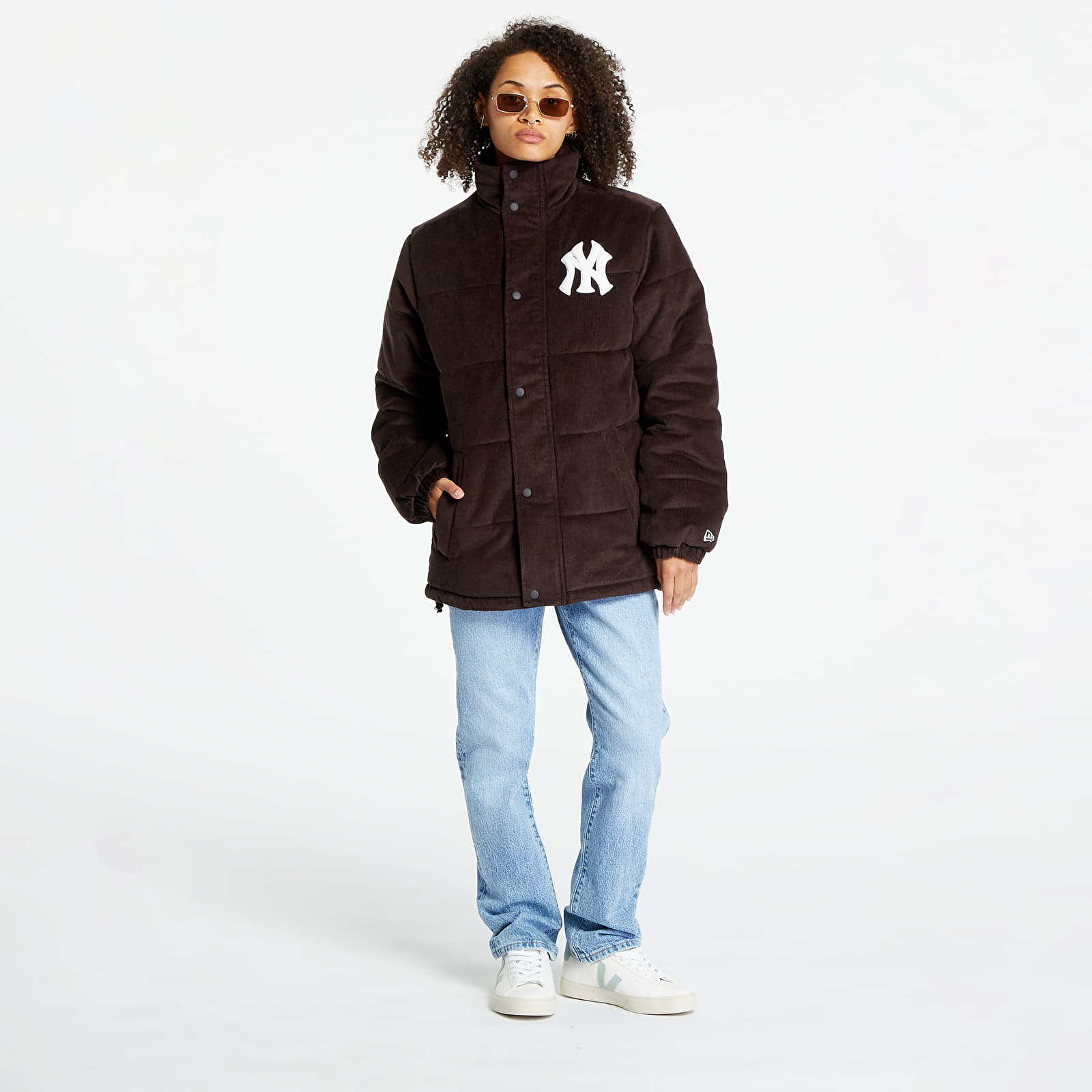 Jackets New Era New York Yankees MLB Brown Puffer Jacket