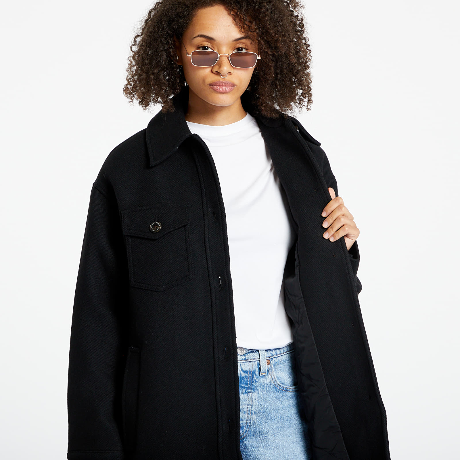 Mäntel Tommy Jeans Wool Coat Black