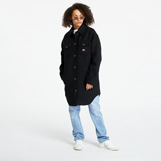 Coats Tommy Jeans Wool Coat Black Footshop