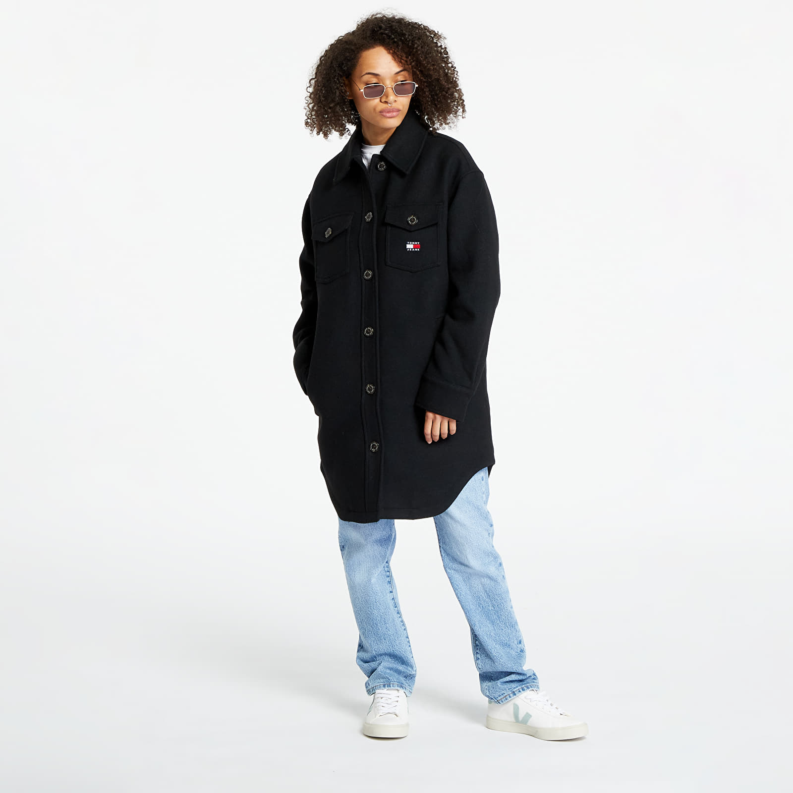 Mäntel Tommy Jeans Wool Coat Black