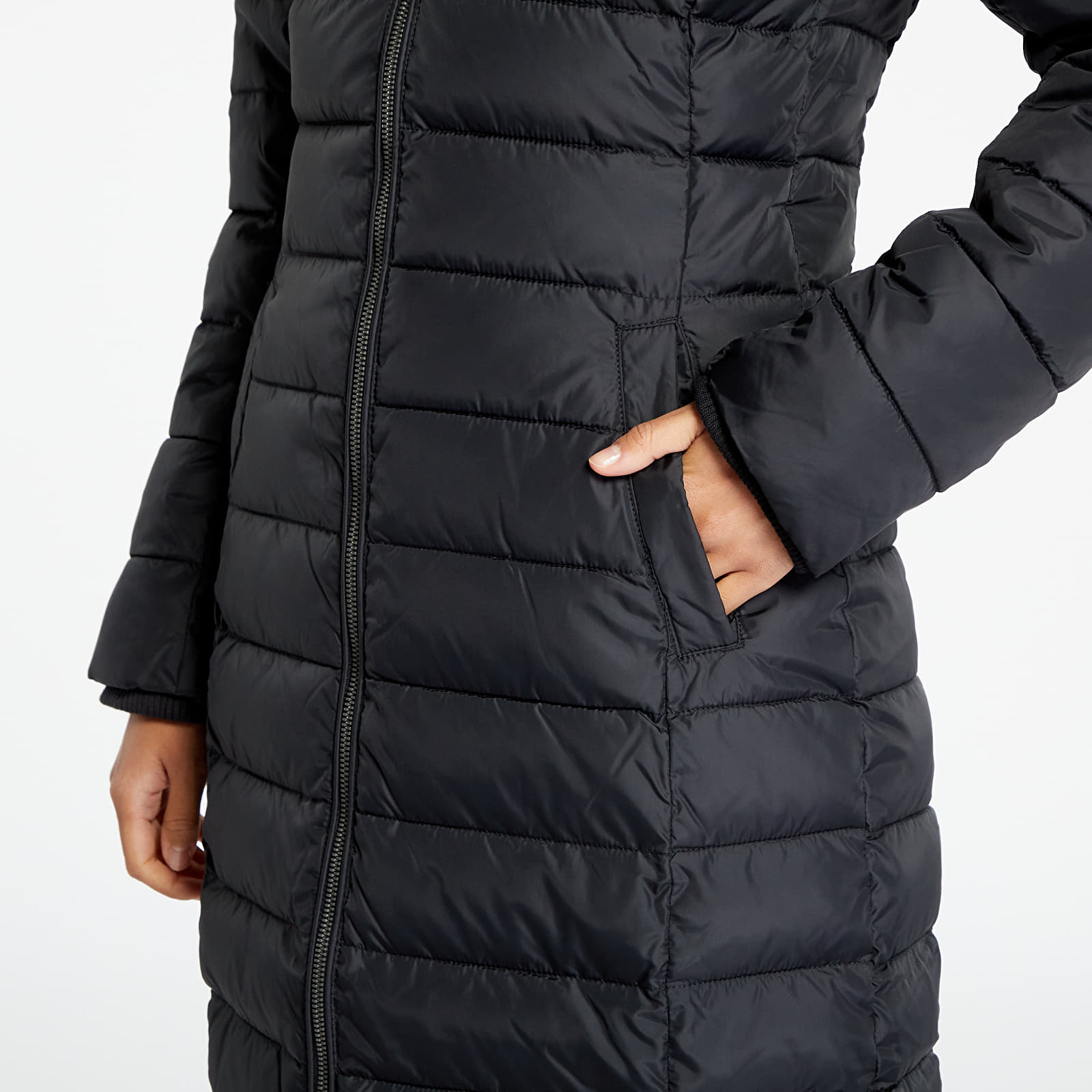 Παλτά Tommy Jeans Basic Hooded Coat Black