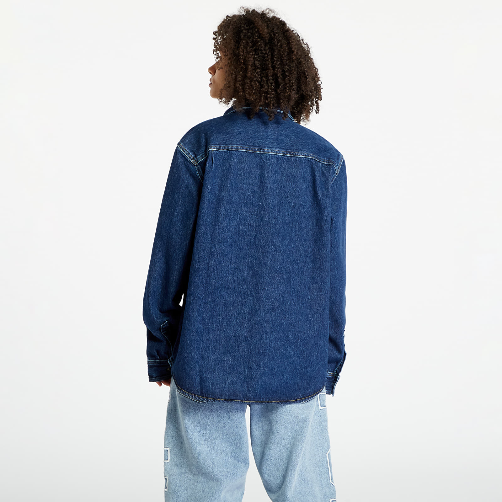 Jacken Carhartt WIP Manny Shirt Jacket Blue Stone Washed