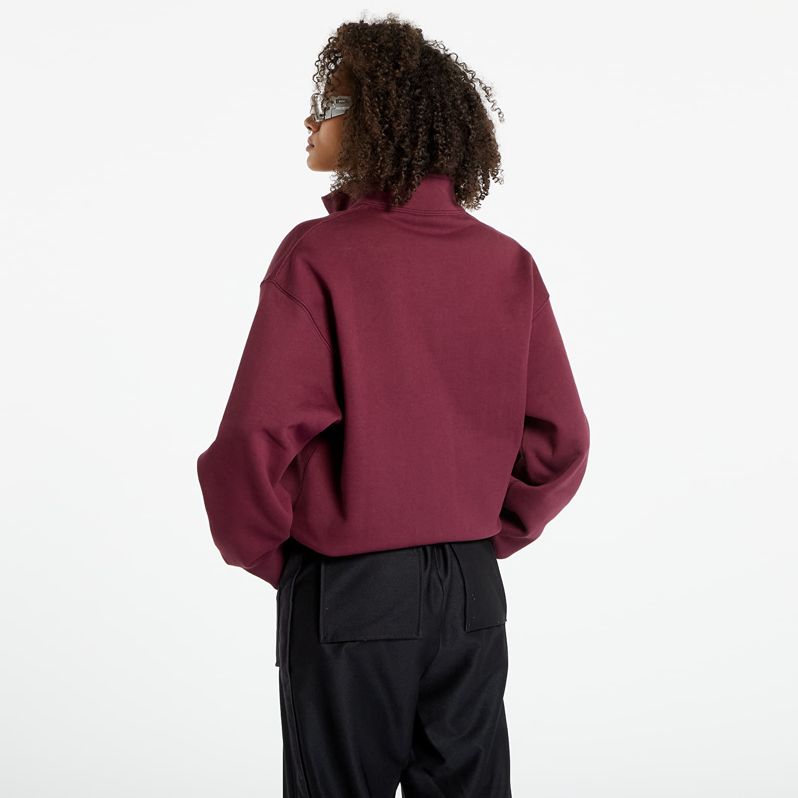 Φούτερ Nike Solo Swoosh Men's 1/4-Zip Top Night Maroon/ White