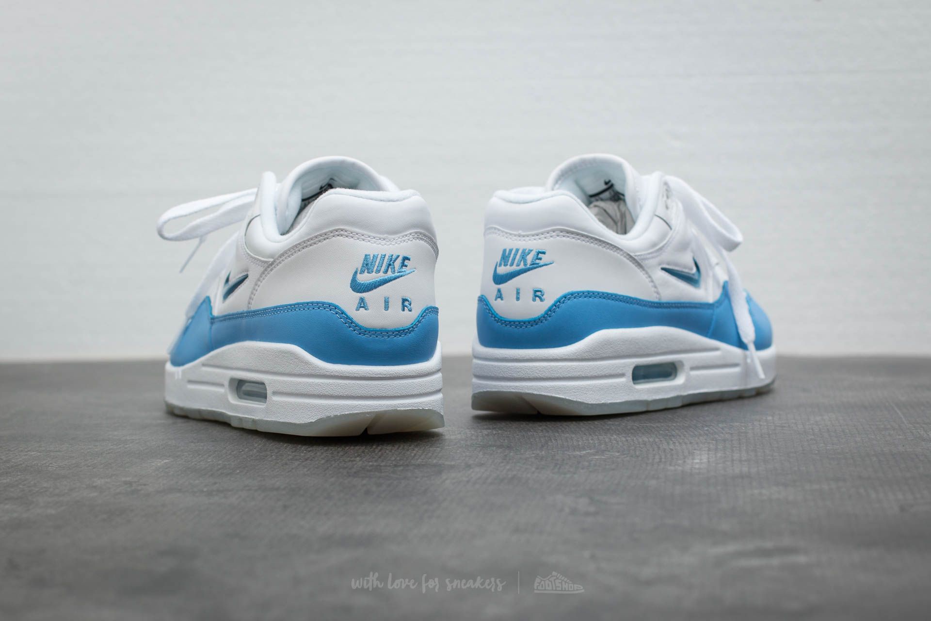 Herren Sneaker und Schuhe Nike Air Max 1 Premium SC Jewel White University Blue Footshop