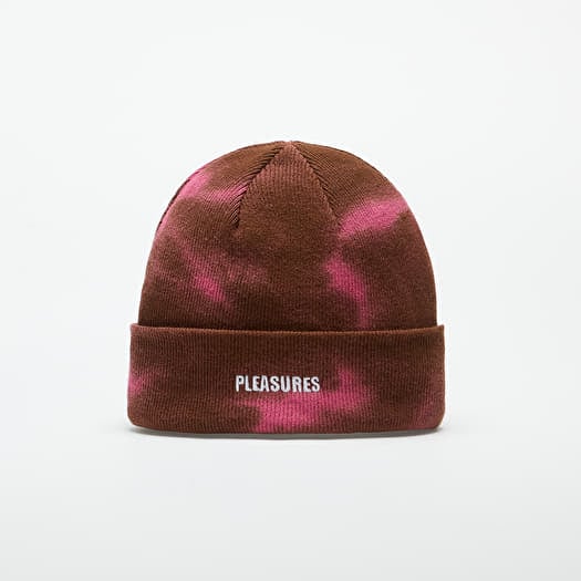 Mütze PLEASURES Impact Dyed Beanie Brown/ Pink