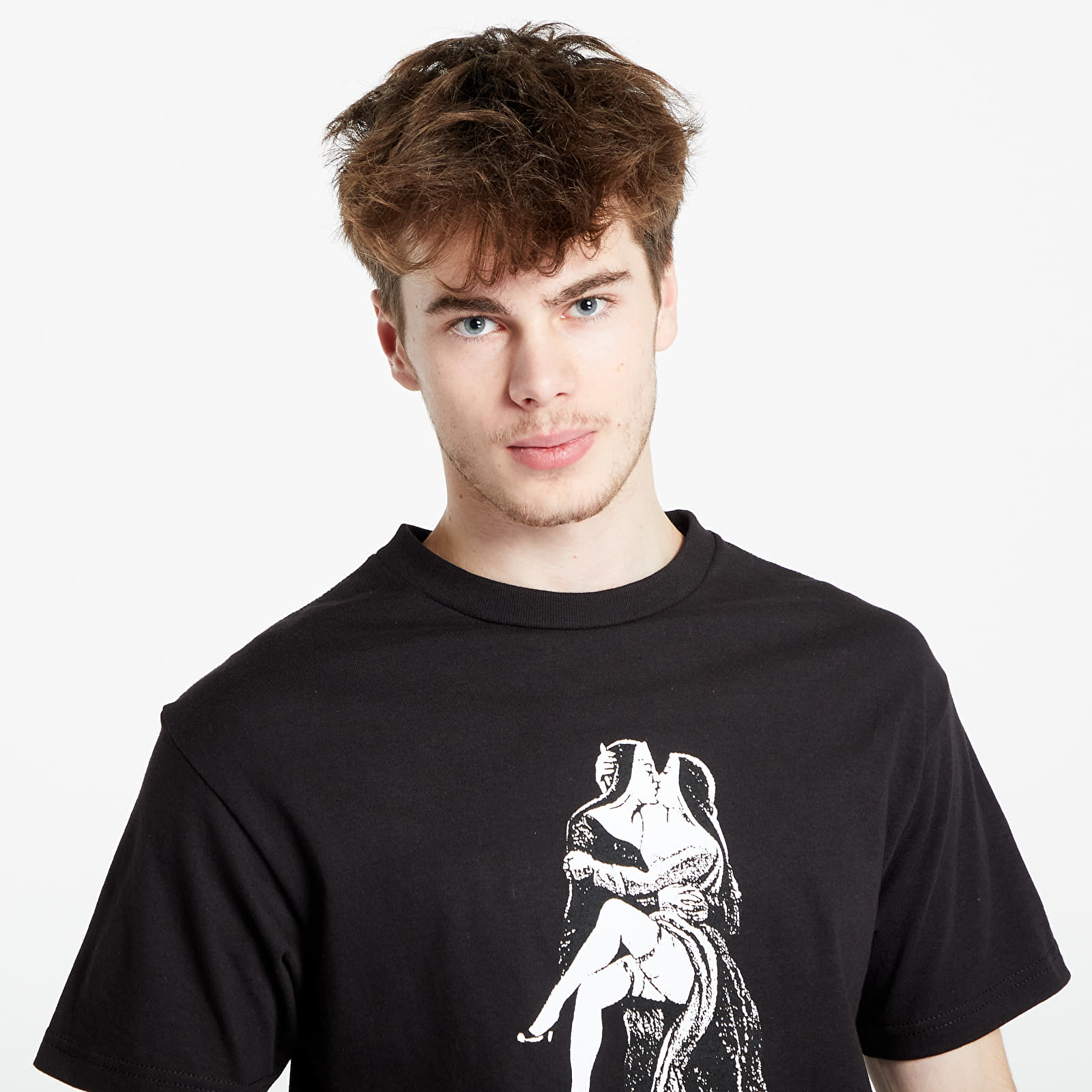 Tricouri  PLEASURES French Kiss T-Shirt Black