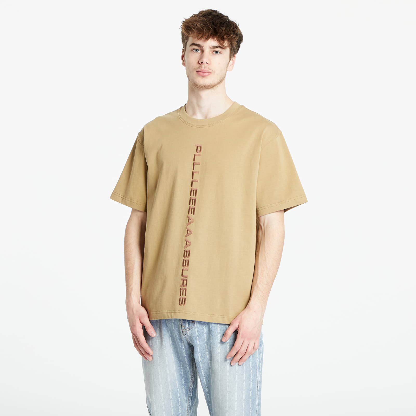 Футболки PLEASURES Drag Heavyweight T-Shirt Beige