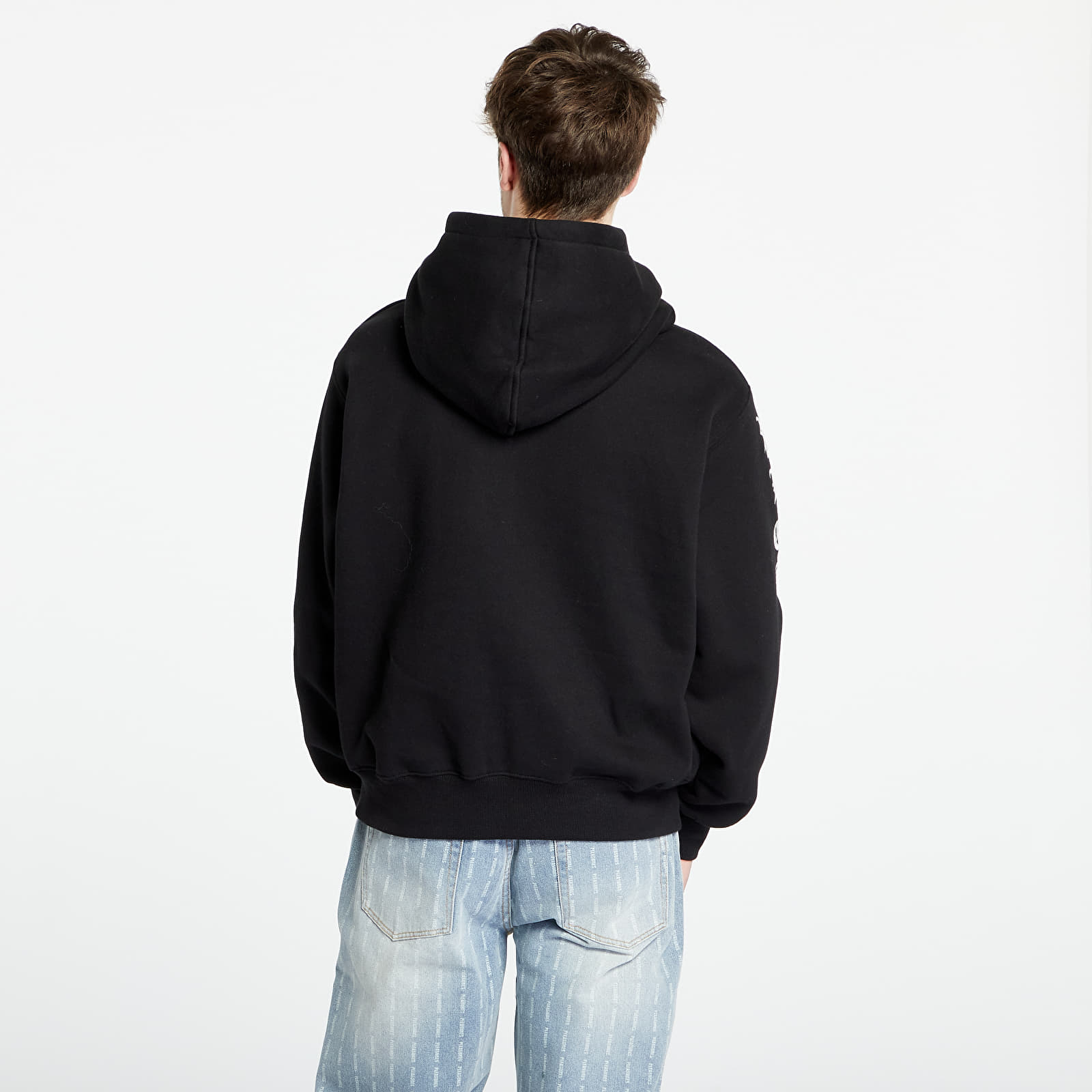 Mikina PLEASURES Oe Zip Up Hooded Sweatshirt Black S.