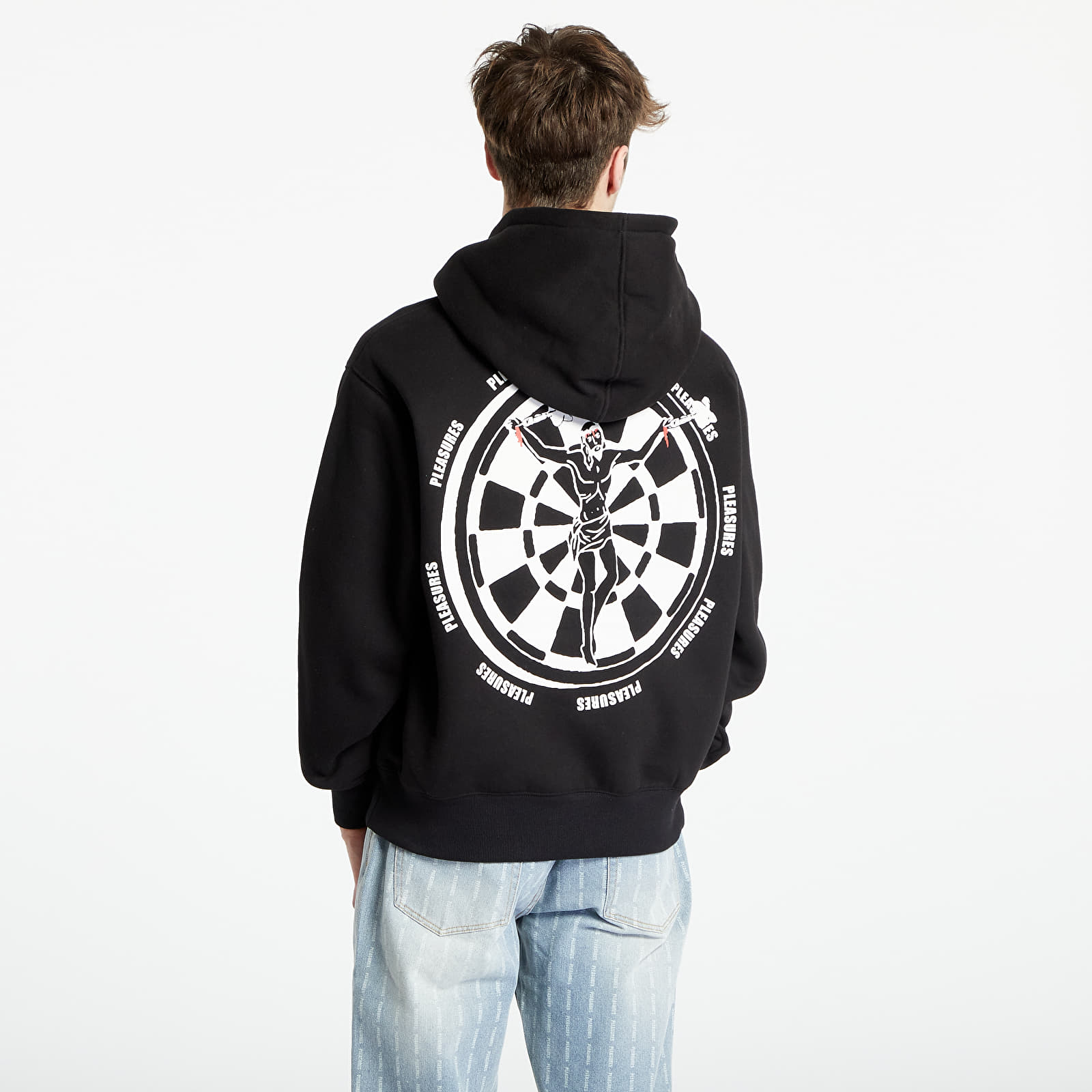 Mikina PLEASURES Dartboard Hoodie Black M.